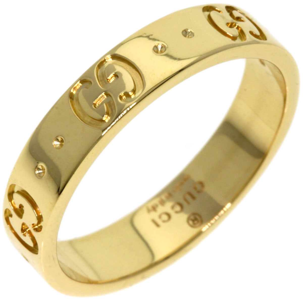 GUCCI Icon # 13 Ring K18 Yellow Gold Ladies [Used]