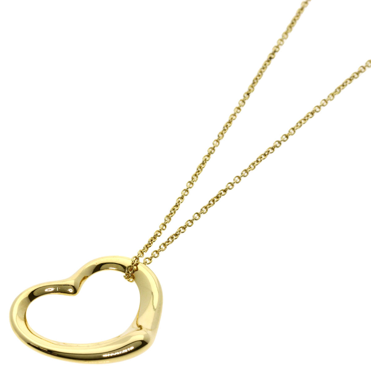 TIFFANY&Co. Open heart Necklace K18 Yellow Gold Ladies [Used]