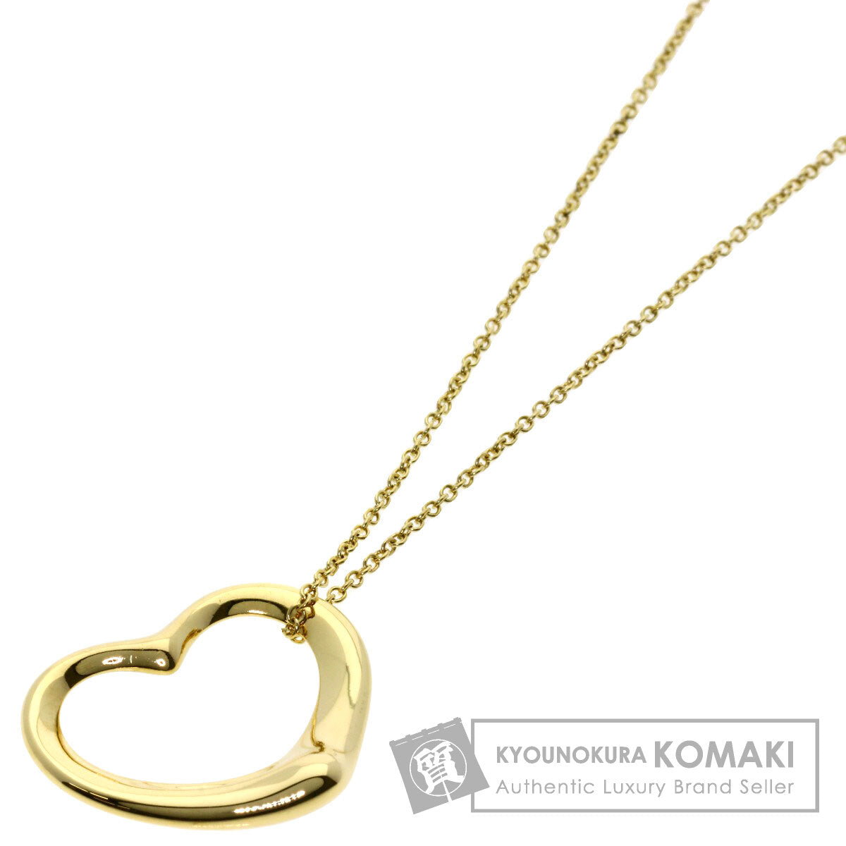 TIFFANY&Co. Open heart Necklace K18 Yellow Gold Ladies [Used]