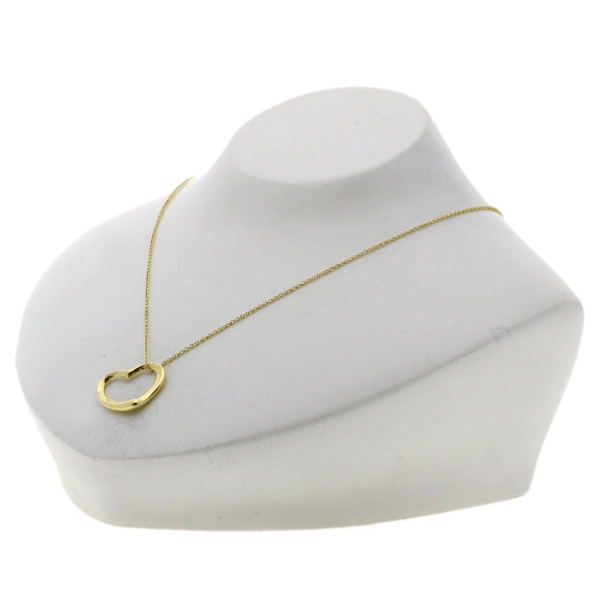 TIFFANY&Co. Open heart Necklace K18 Yellow Gold Ladies [Used]