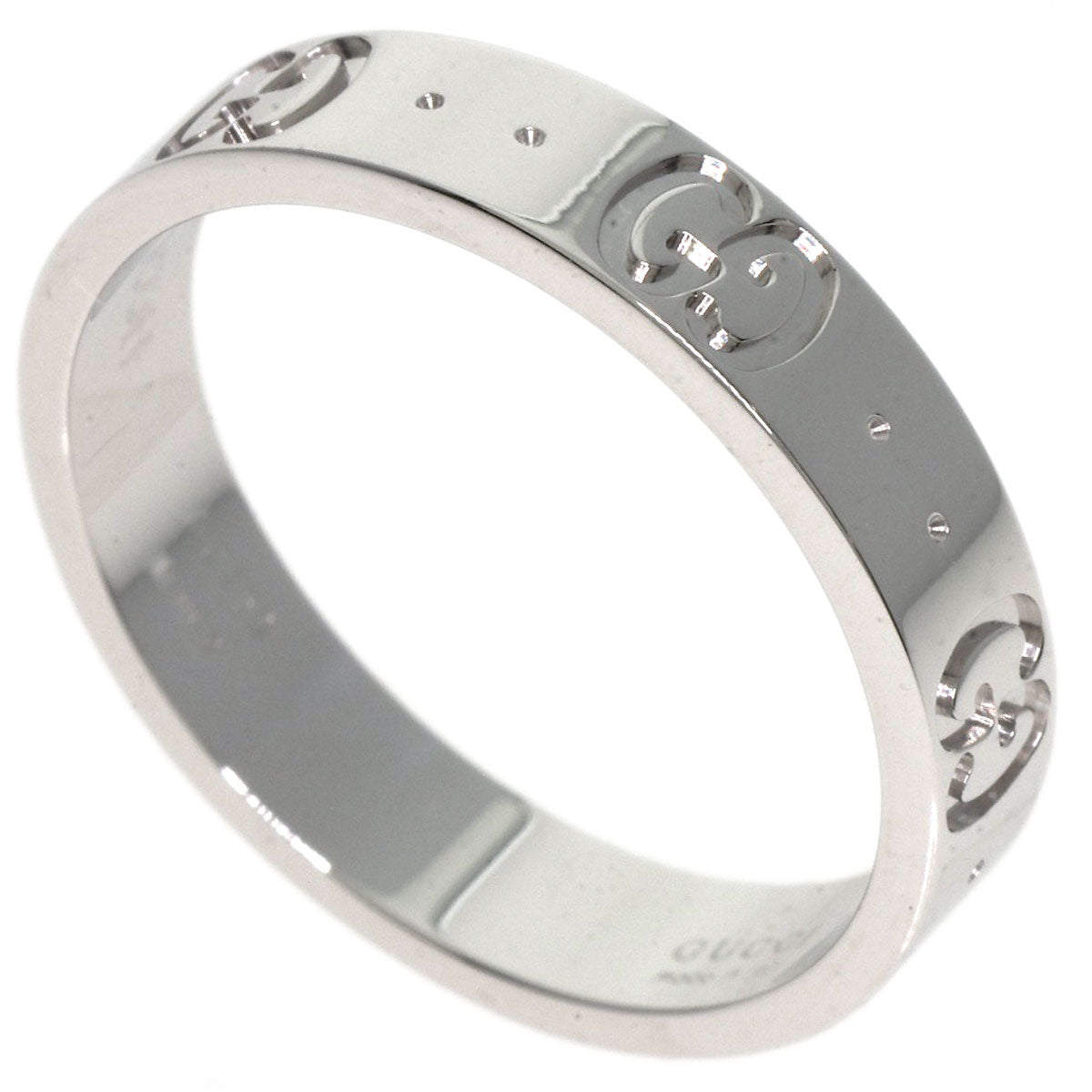 GUCCI Icon # 13 Ring K18 White Gold Ladies [Used]