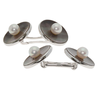 MIKIMOTO Pearl Pearl Shell cuffs K14 White Gold mens [Used]