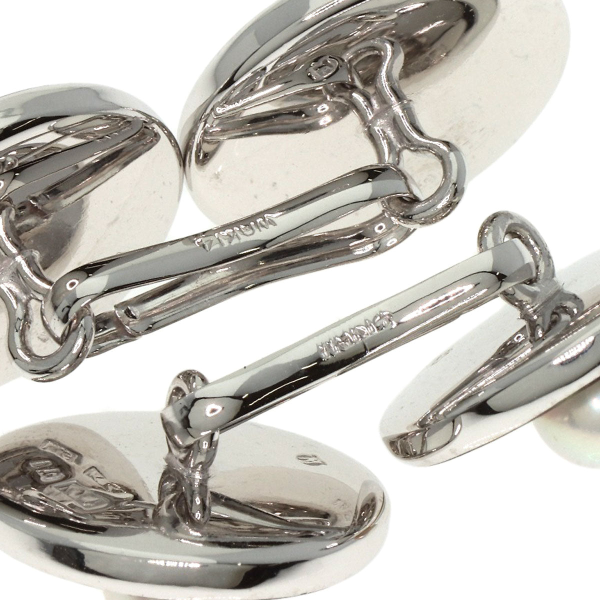MIKIMOTO Pearl Pearl Shell cuffs K14 White Gold mens [Used]