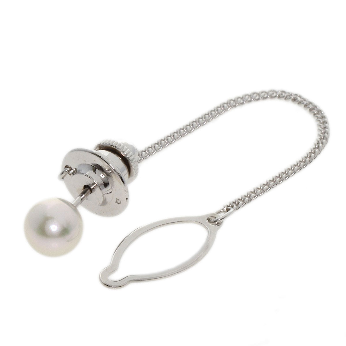 MIKIMOTO Pearl Pearl Titac Tie pin K18 White Gold mens [Used]