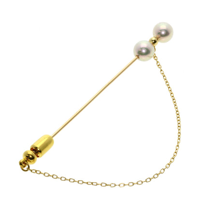 MIKIMOTO Pearl Pearl Brooch K18 Yellow Gold Ladies [Used]