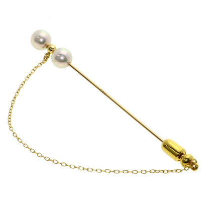 MIKIMOTO Pearl Pearl Brooch K18 Yellow Gold Ladies [Used]