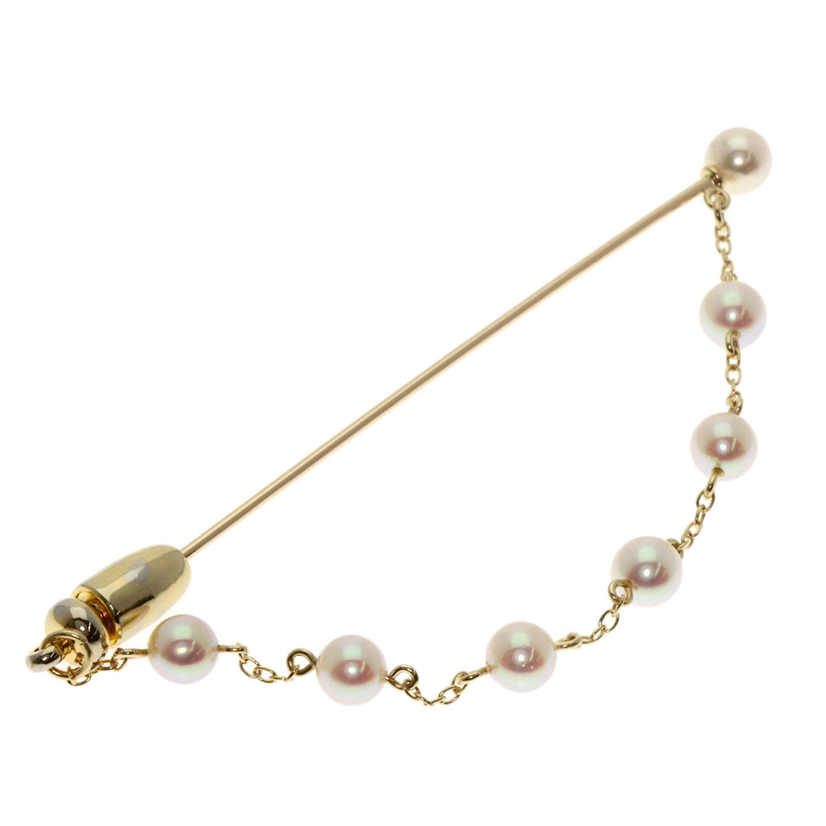 MIKIMOTO Pearl Pearl Brooch K14 Yellow Gold Gold PlatedLadies [Used]
