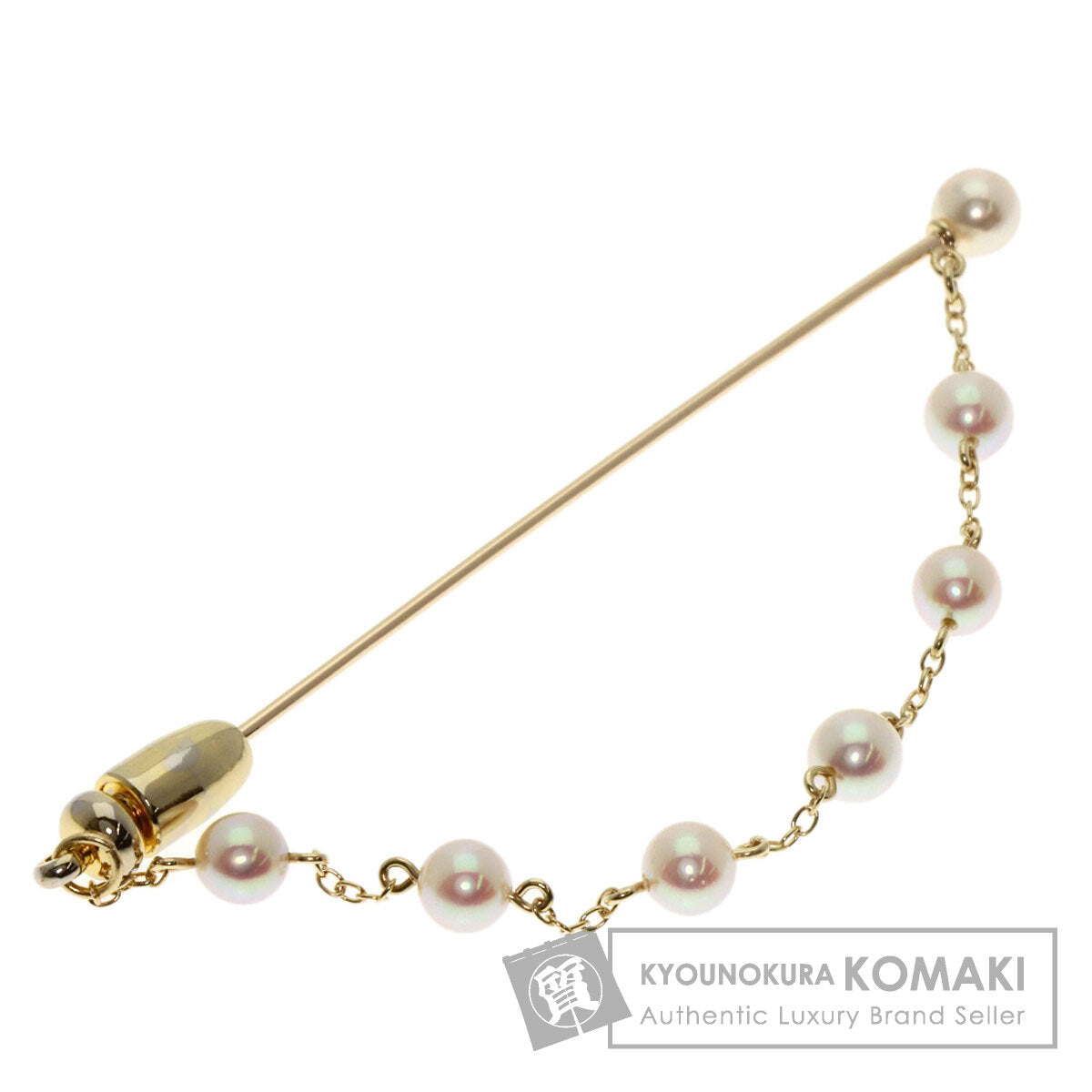 MIKIMOTO Pearl Pearl Brooch K14 Yellow Gold Gold PlatedLadies [Used]