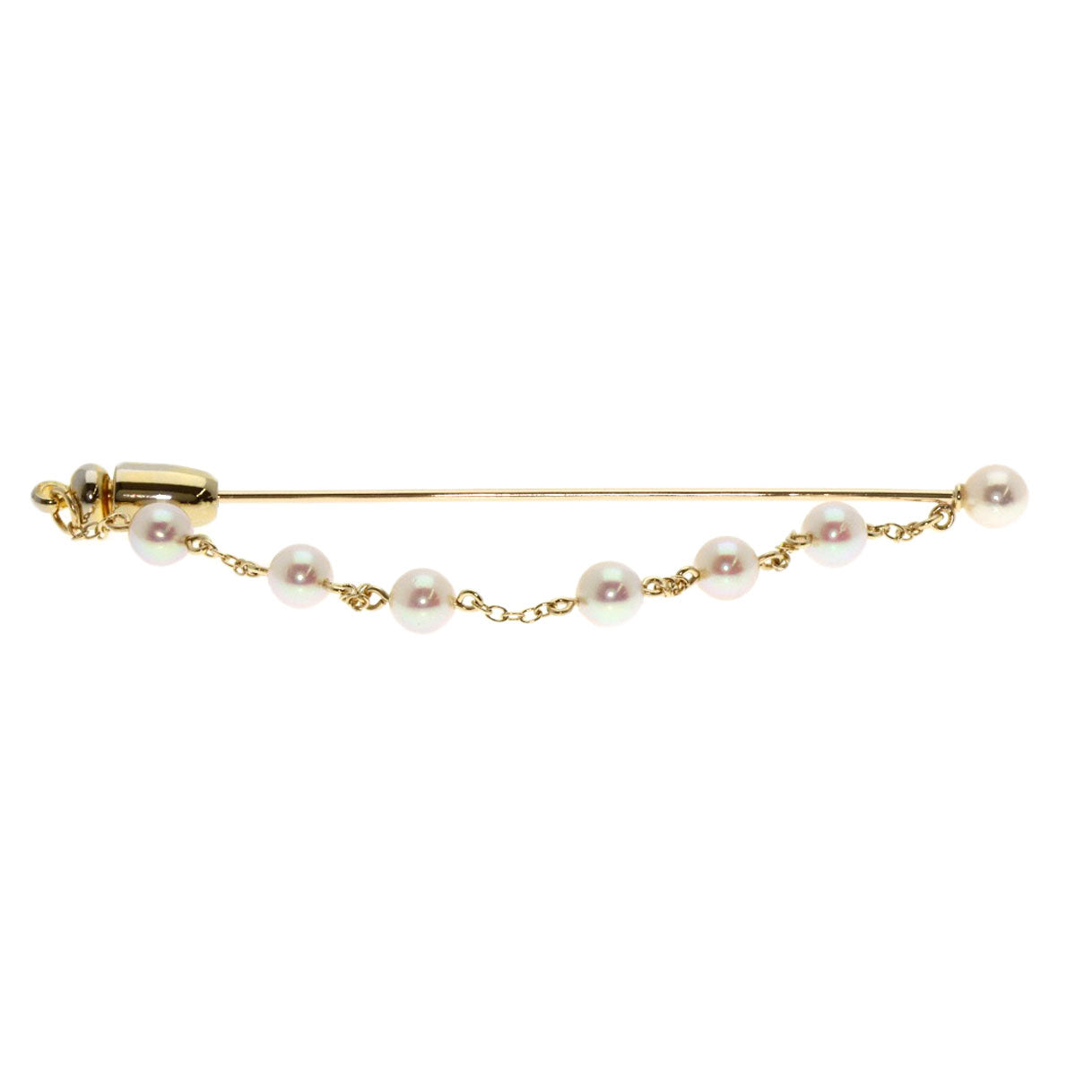 MIKIMOTO Pearl Pearl Brooch K14 Yellow Gold Gold PlatedLadies [Used]