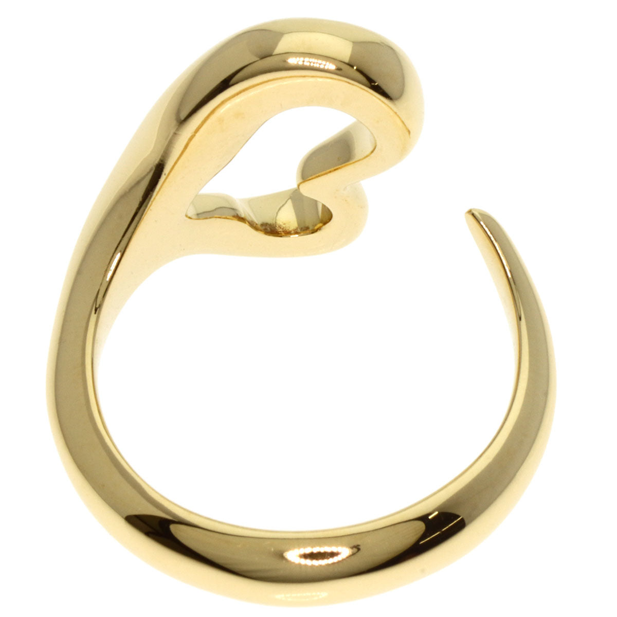 TIFFANY&Co. Open heart Ring K18 Yellow Gold Ladies [Used]
