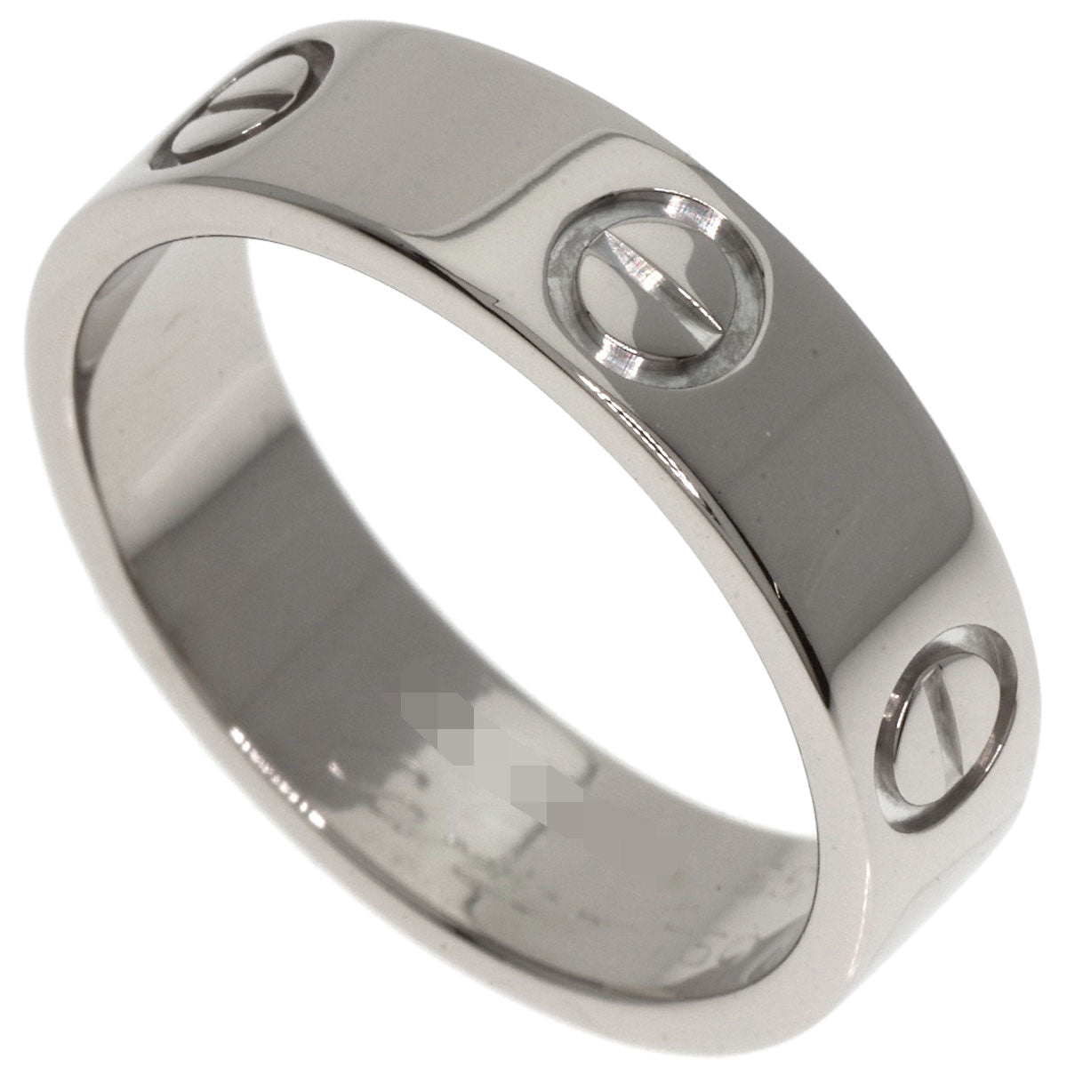 CARTIER   love ring #55 Ring  K18 White Gold Ladies [Used]