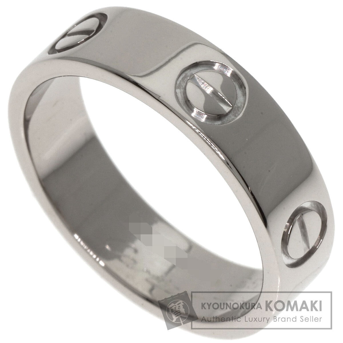 CARTIER   love ring #55 Ring  K18 White Gold Ladies [Used]