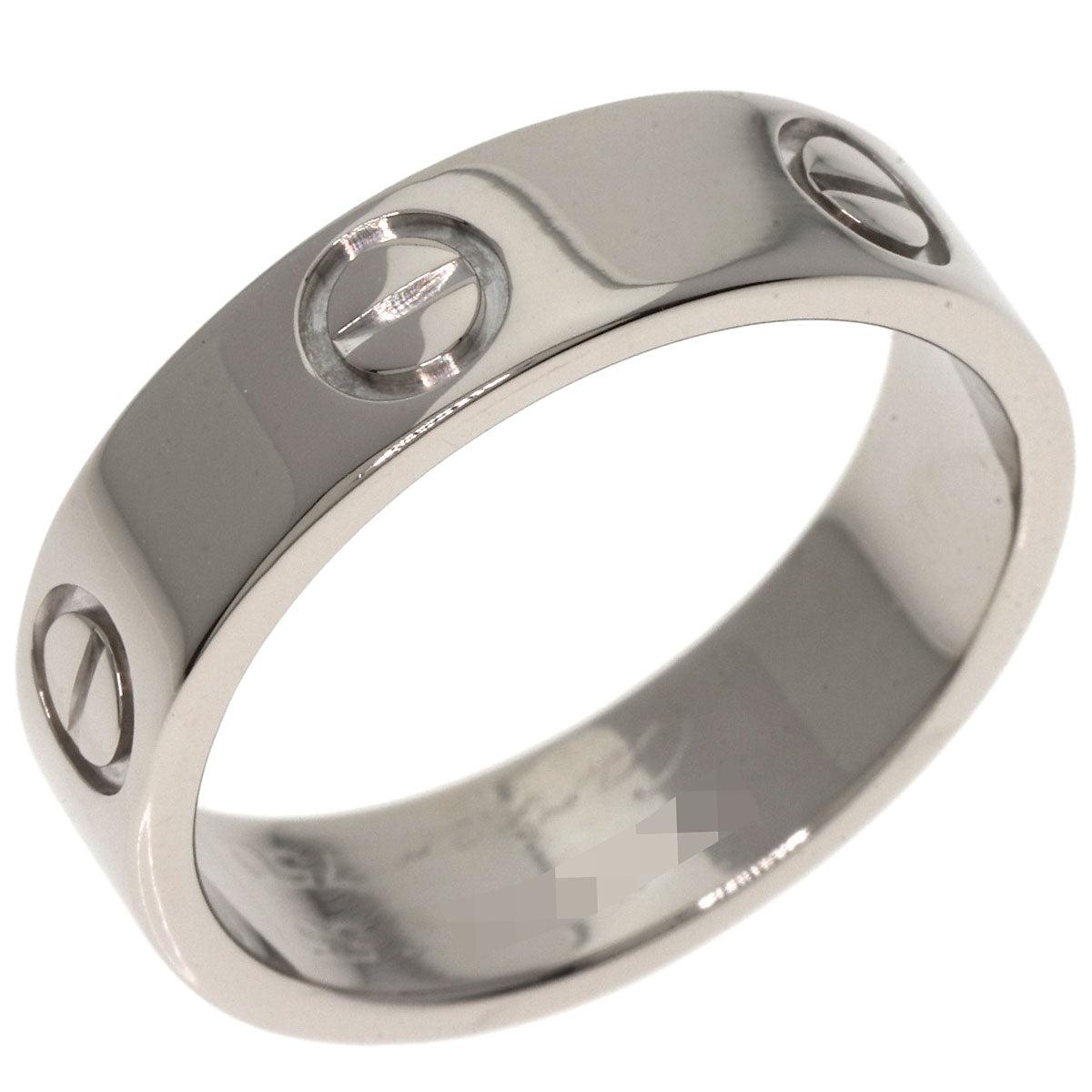 CARTIER   love ring #55 Ring  K18 White Gold Ladies [Used]