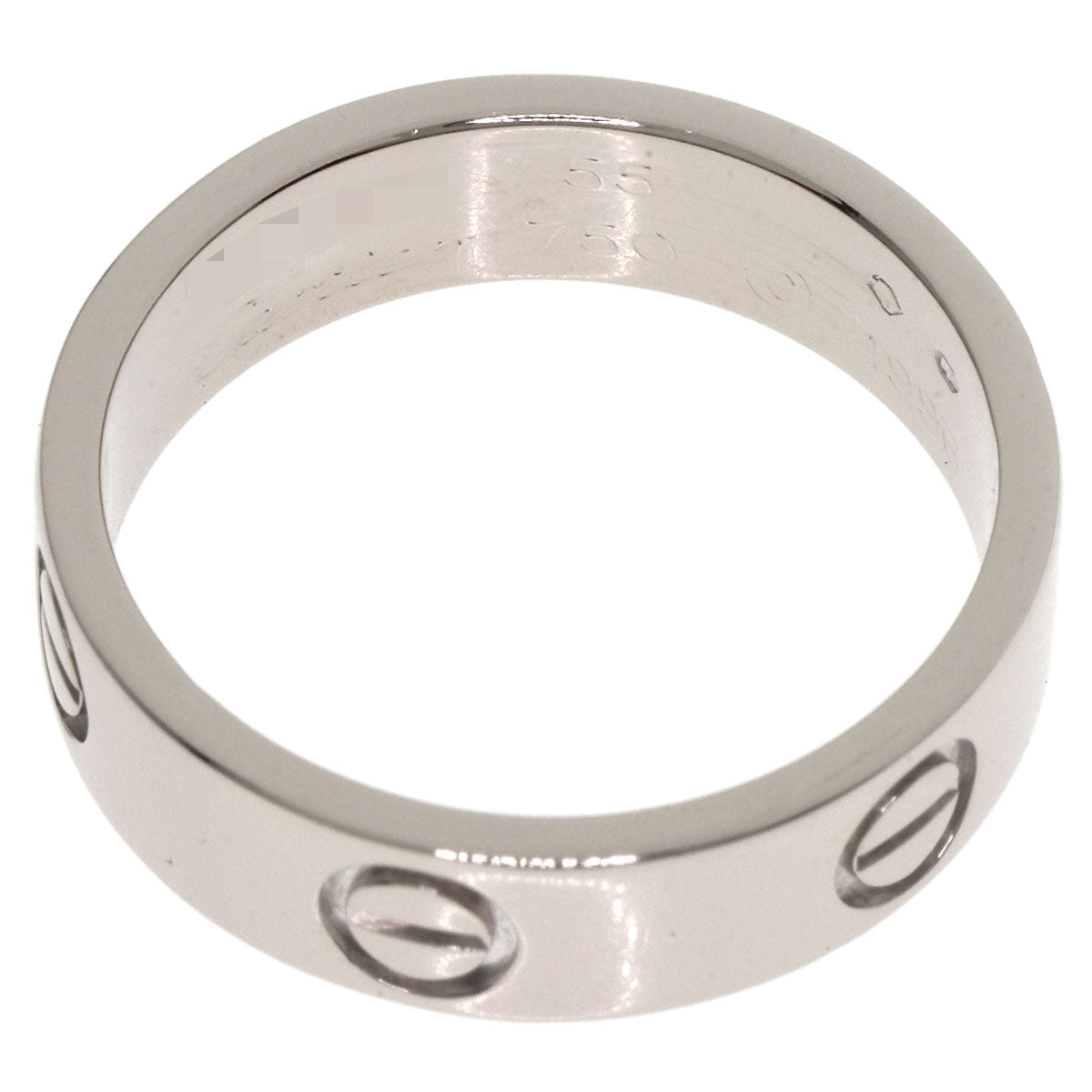 CARTIER   love ring #55 Ring  K18 White Gold Ladies [Used]