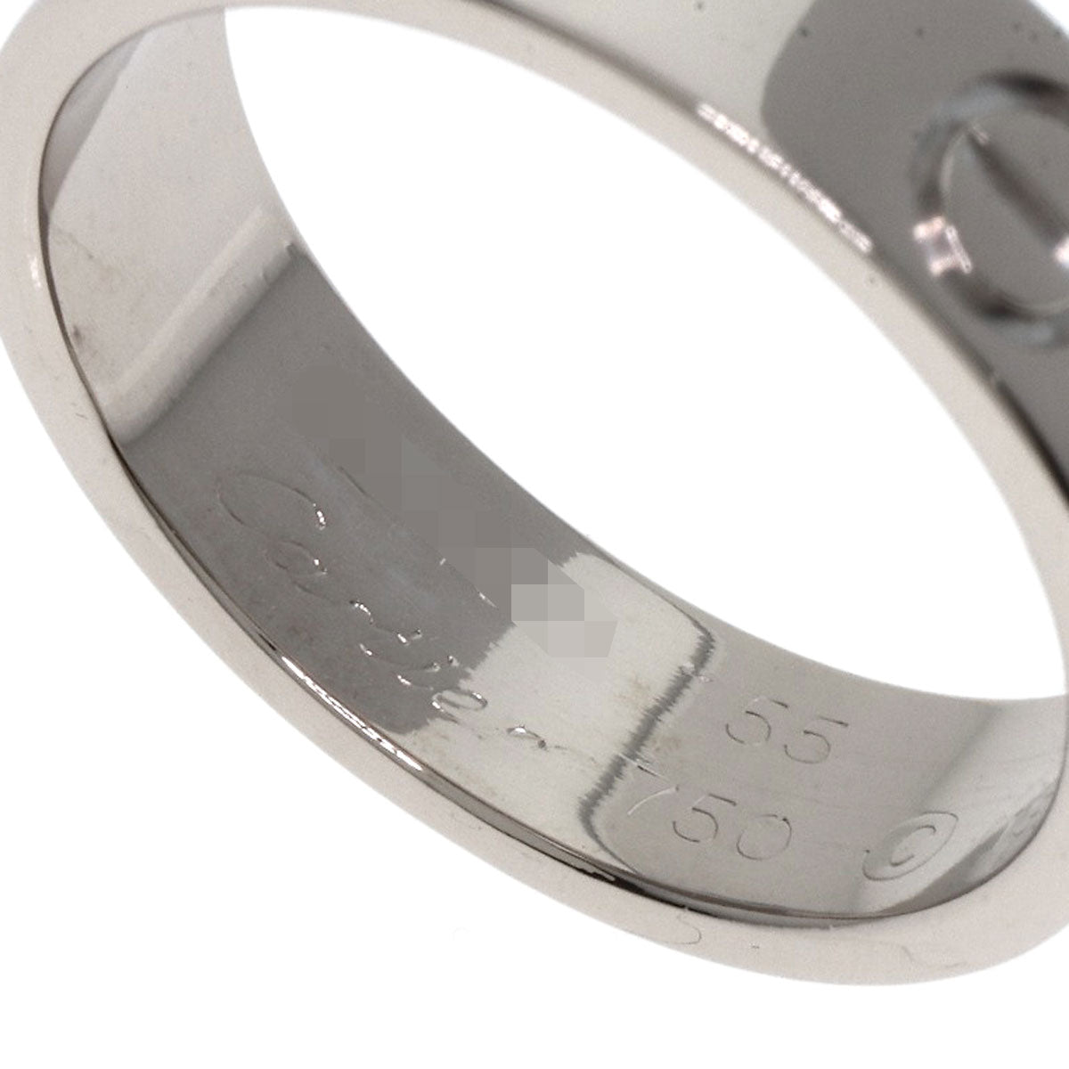 CARTIER   love ring #55 Ring  K18 White Gold Ladies [Used]