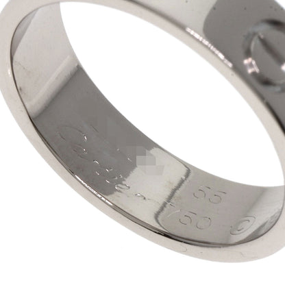 CARTIER   love ring #55 Ring  K18 White Gold Ladies [Used]