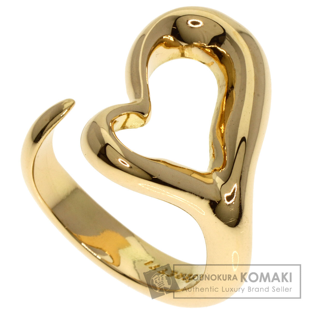 TIFFANY&Co. Open heart Ring K18 Yellow Gold Ladies [Used]