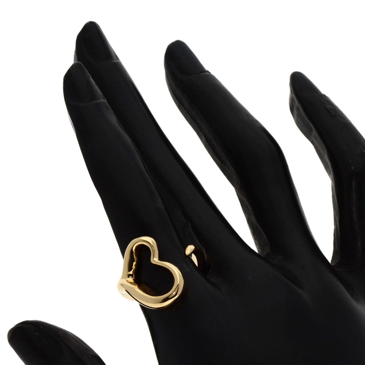 TIFFANY&Co. Open heart Ring K18 Yellow Gold Ladies [Used]