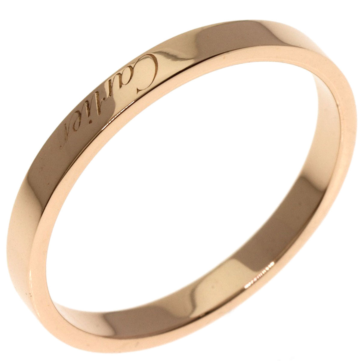 CARTIER Engraved #69 Ring K18 Pink Gold unisex [Used]