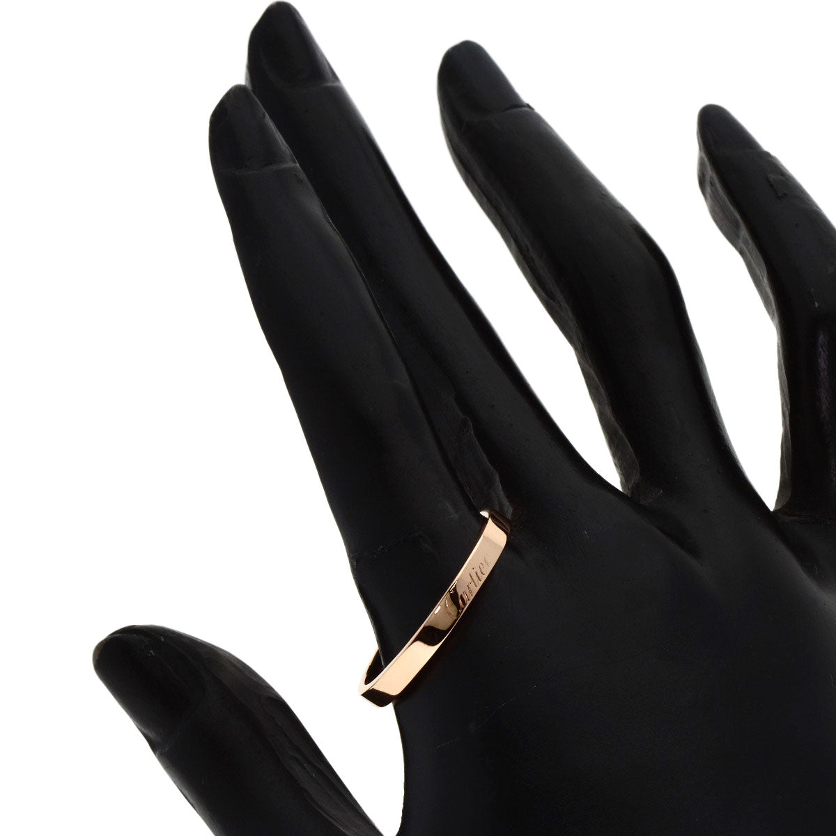 CARTIER Engraved #69 Ring K18 Pink Gold unisex [Used]