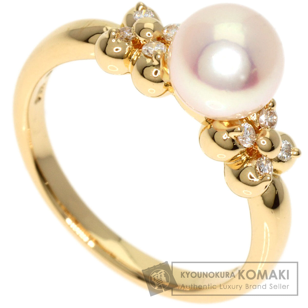 TASAKI Pearl Pearl Diamond Ring K18 Yellow Gold Ladies [Used]