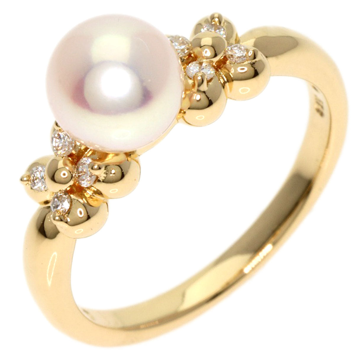 TASAKI Pearl Pearl Diamond Ring K18 Yellow Gold Ladies [Used]