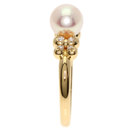 TASAKI Pearl Pearl Diamond Ring K18 Yellow Gold Ladies [Used]