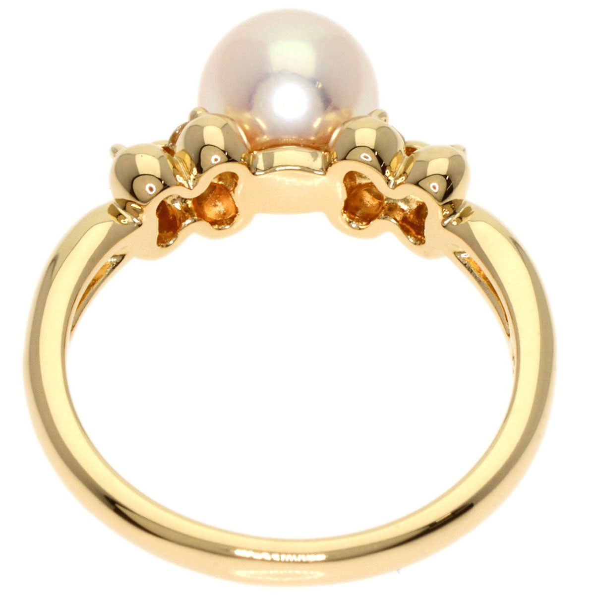 TASAKI Pearl Pearl Diamond Ring K18 Yellow Gold Ladies [Used]