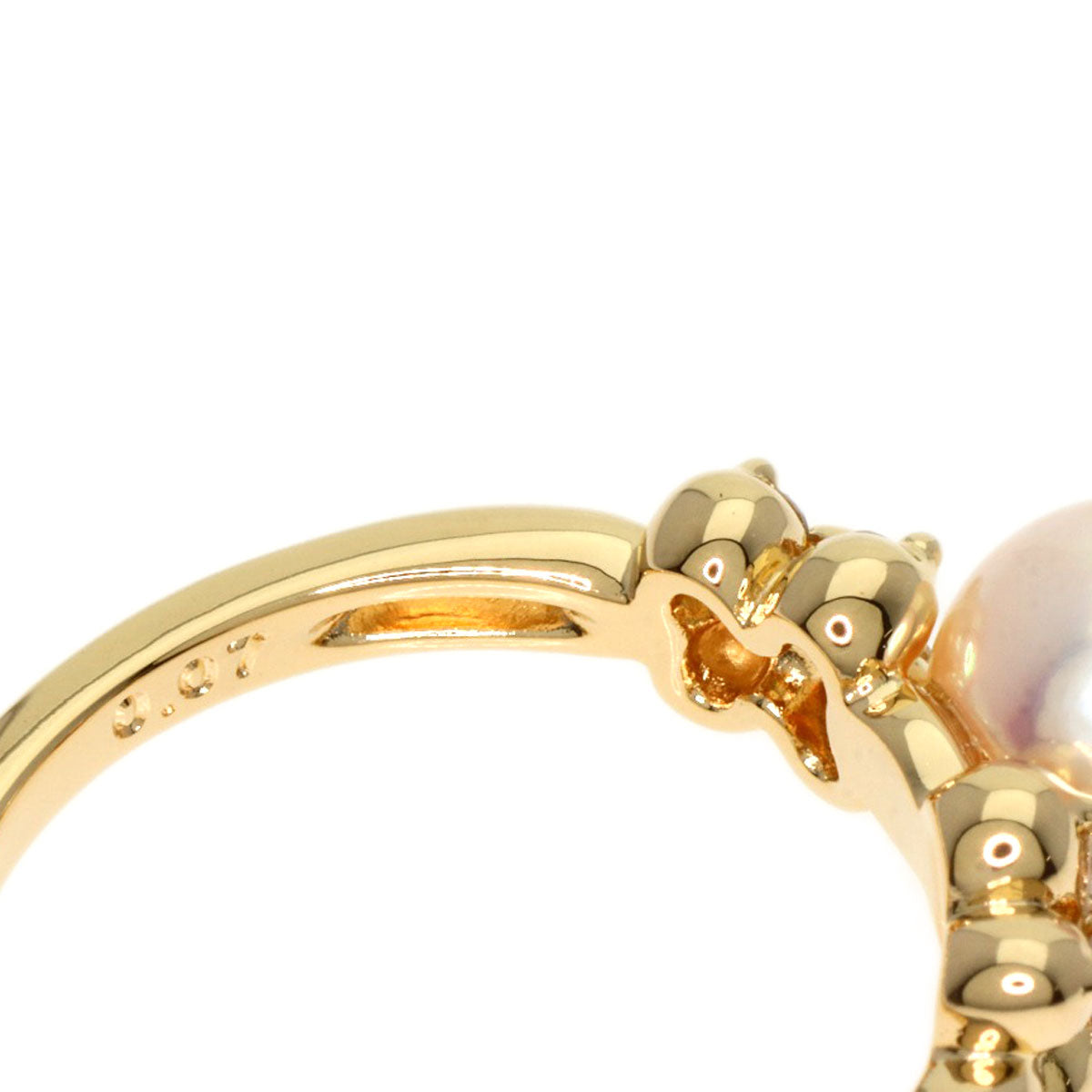 TASAKI Pearl Pearl Diamond Ring K18 Yellow Gold Ladies [Used]