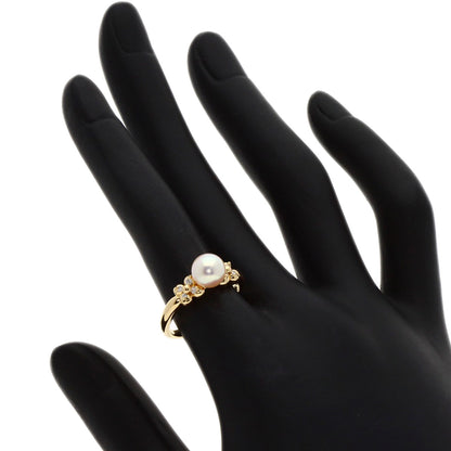 TASAKI Pearl Pearl Diamond Ring K18 Yellow Gold Ladies [Used]