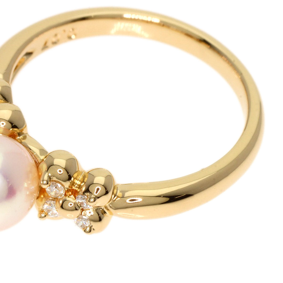 TASAKI Pearl Pearl Diamond Ring K18 Yellow Gold Ladies [Used]