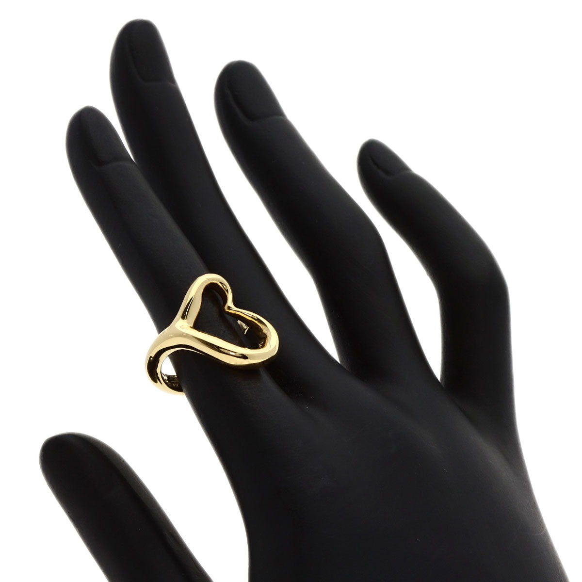 TIFFANY&Co. Open heart Ring K18 Yellow Gold Ladies [Used]