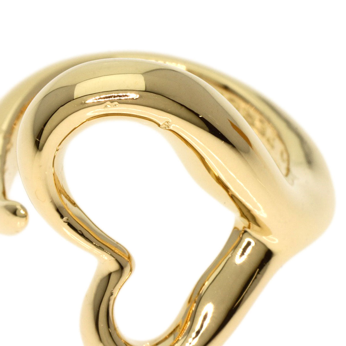 TIFFANY&Co. Open heart Ring K18 Yellow Gold Ladies [Used]