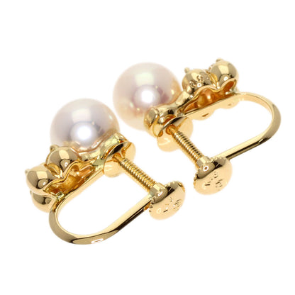TASAKI Pearl Pearl Diamond Earring K18 Yellow Gold Ladies [Used]