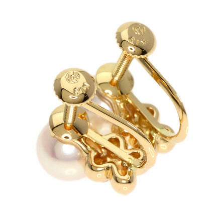 TASAKI Pearl Pearl Diamond Earring K18 Yellow Gold Ladies [Used]