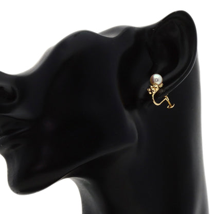 TASAKI Pearl Pearl Diamond Earring K18 Yellow Gold Ladies [Used]