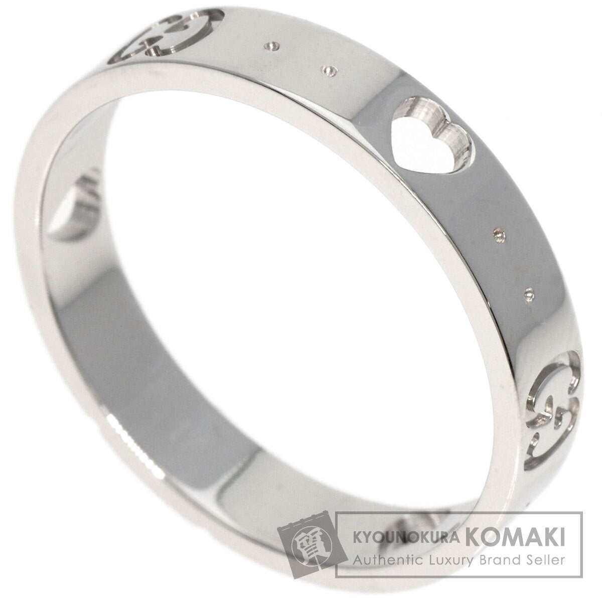 GUCCI Icon Amor #17 Ring K18 White Gold Ladies [Used]