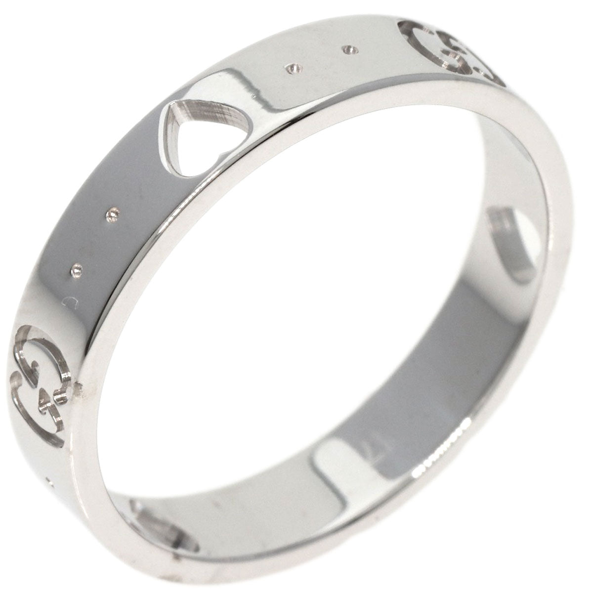 GUCCI Icon Amor #17 Ring K18 White Gold Ladies [Used]