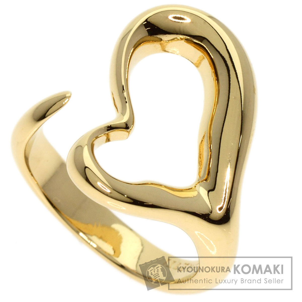 TIFFANY&Co. Open heart Ring K18 Yellow Gold Ladies [Used]