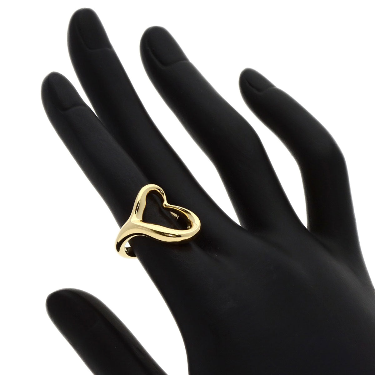 TIFFANY&Co. Open heart Ring K18 Yellow Gold Ladies [Used]