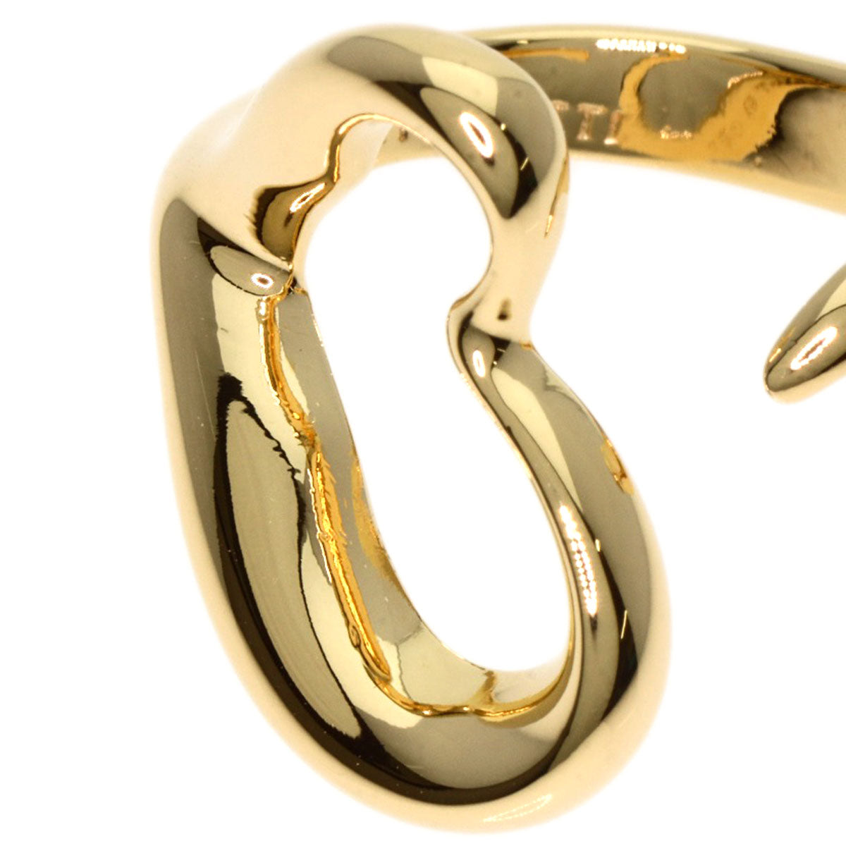 TIFFANY&Co. Open heart Ring K18 Yellow Gold Ladies [Used]