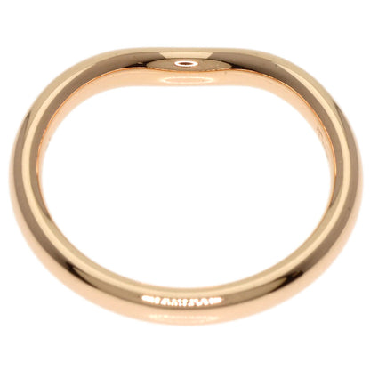 TIFFANY&Co. Curved Band 1P Diamond Ring K18 Pink Gold Ladies [Used]