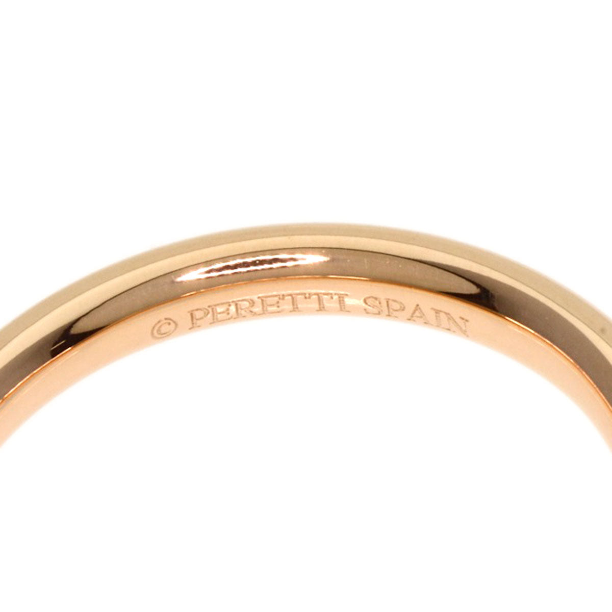 TIFFANY&Co. Curved Band 1P Diamond Ring K18 Pink Gold Ladies [Used]