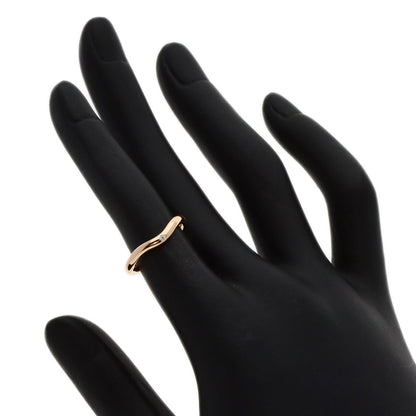 TIFFANY&Co. Curved Band 1P Diamond Ring K18 Pink Gold Ladies [Used]