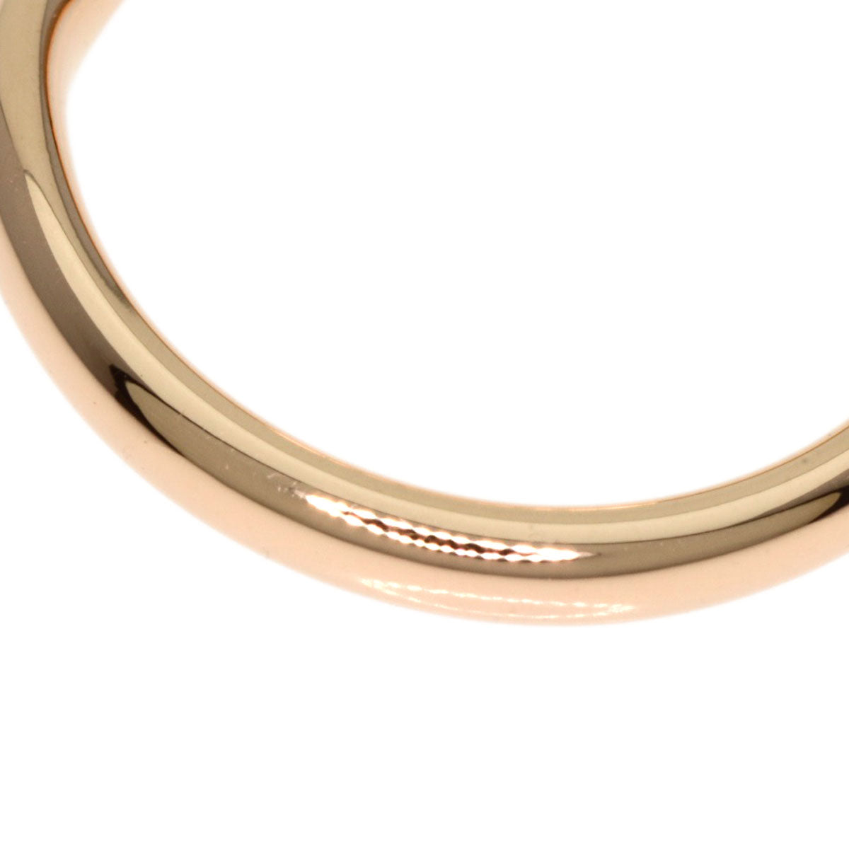 TIFFANY&Co. Curved Band 1P Diamond Ring K18 Pink Gold Ladies [Used]