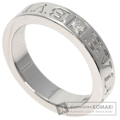 BVLGARI Double logo Diamond Ring K18 White Gold Ladies [Used]