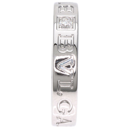 BVLGARI Double logo Diamond Ring K18 White Gold Ladies [Used]
