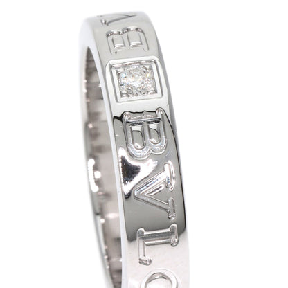 BVLGARI Double logo Diamond Ring K18 White Gold Ladies [Used]