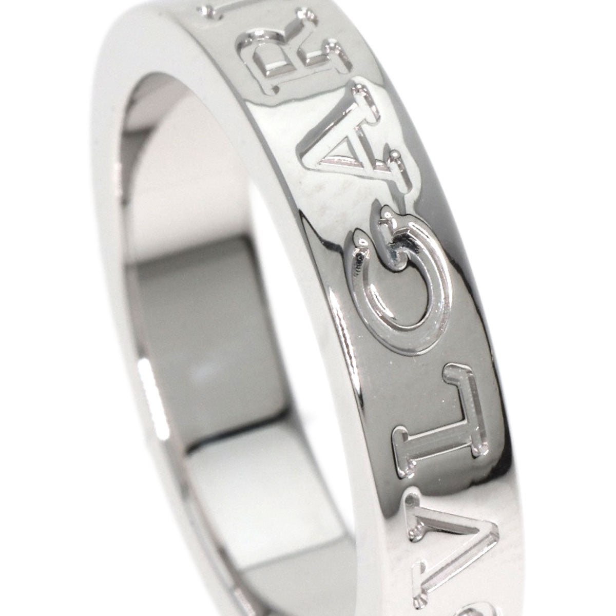 BVLGARI Double logo Diamond Ring K18 White Gold Ladies [Used]