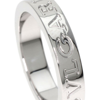 BVLGARI Double logo Diamond Ring K18 White Gold Ladies [Used]